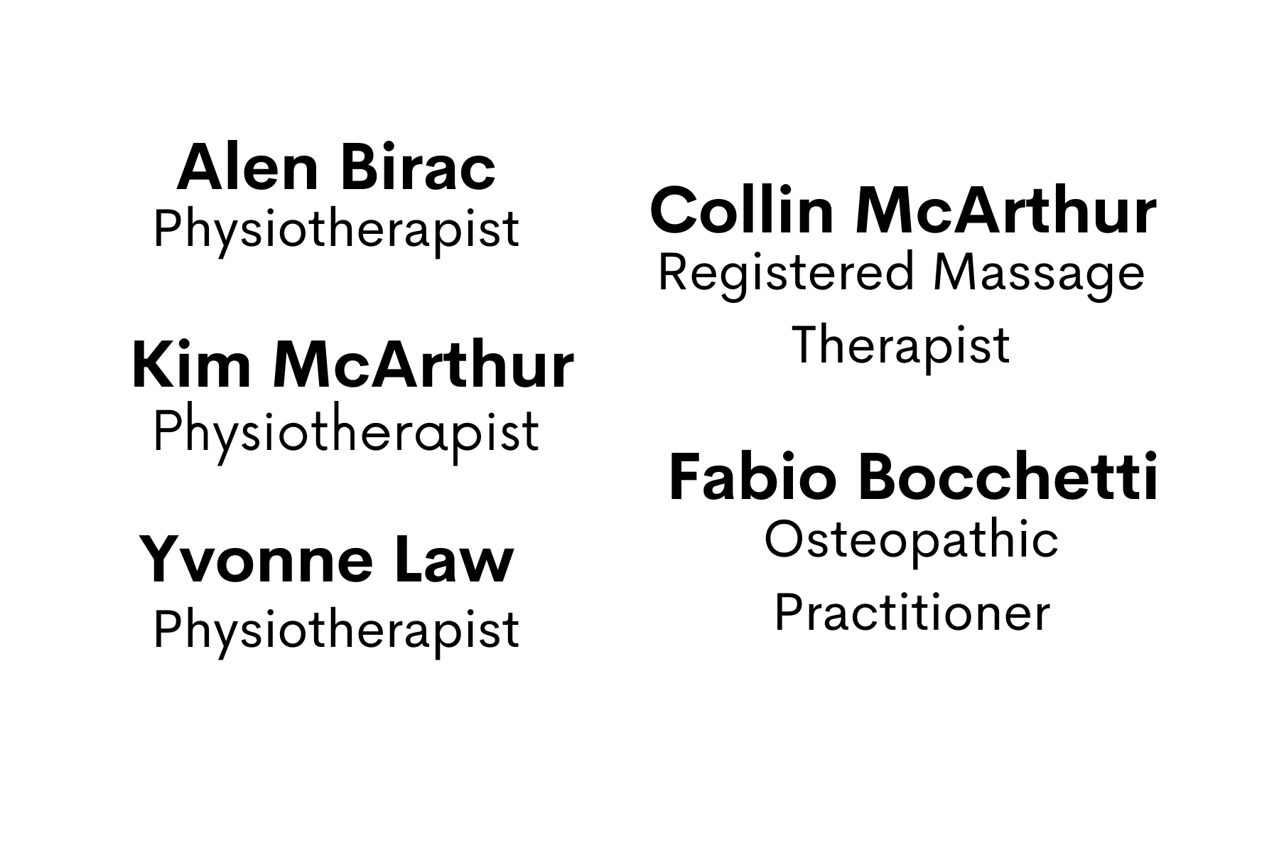 The team behind Van Sports & Physiotherapy